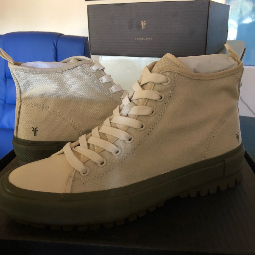 Frye canvas leather high top sneaker - Picture 2 of 7